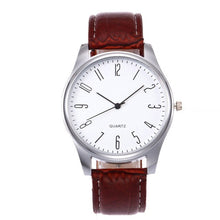 Load image into Gallery viewer, Mens Simple Business Fashion Leather Quartz Wrist Watch