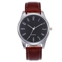 Load image into Gallery viewer, Mens Simple Business Fashion Leather Quartz Wrist Watch